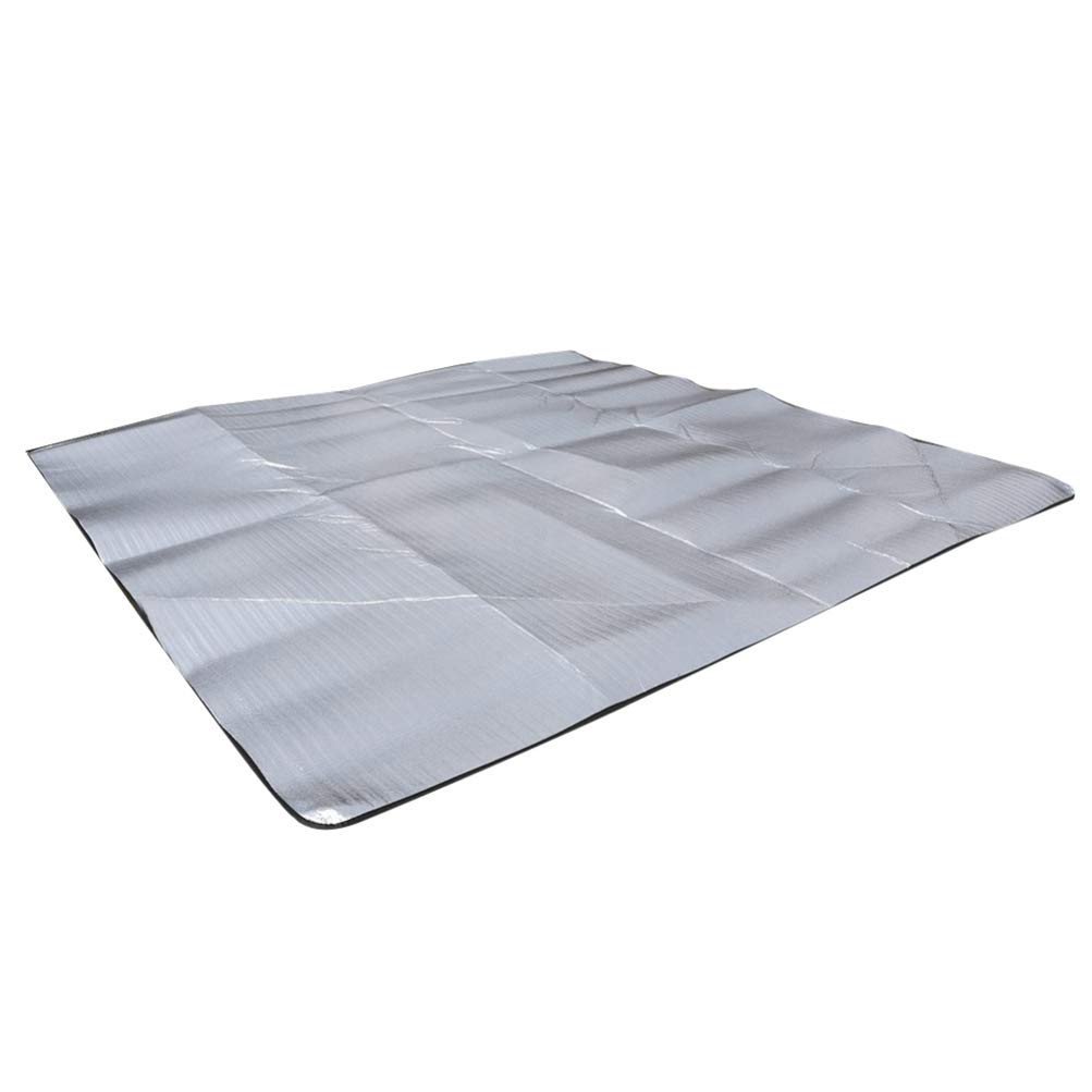 BESPORTBLE Camping Mat Aluminum Foil EVA Pad Outdoor Camping Sleeping Mattress Mat Pad For Camping Picnic (2.5mm 200x150 with Bag)
