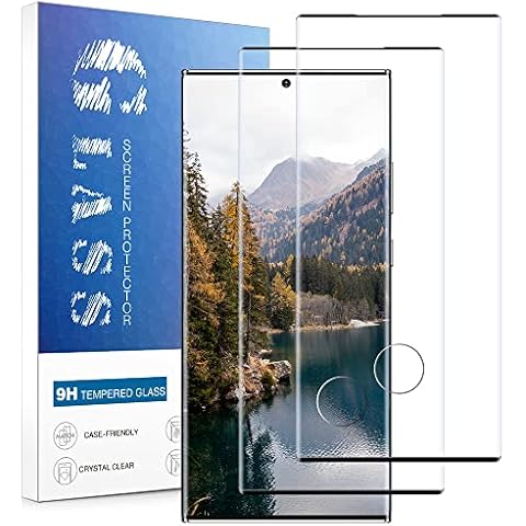 2 Pack Screen Protector for Samsung Galaxy Note 20 Ultra 5G, Tempered Glass, [Ultrasonic Fingerprint Support] [9 Hardness] [Anti-Bubble] [3D Curved] Scratch Resistant for Note 20 Ultra Glass Film Cover