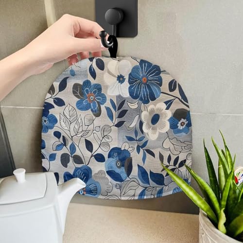 Image of Hudotybom Hibiscus Flower Tea Pot Cozies, Coffee Breakfast Warmer Teapot Dustproof Insulated Covers Tea Kettle Quilt for Kitchen Home Table Hotel Party Restaurant Home Decoration