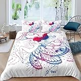 【Fermeture éclair Cachée】: Housse de couette adopte une conception de fermeture à glissière cachée pour facile être remplacée et nettoyée. Les 4 bandes d'angle permettent de placer la couette dans la bonne position
