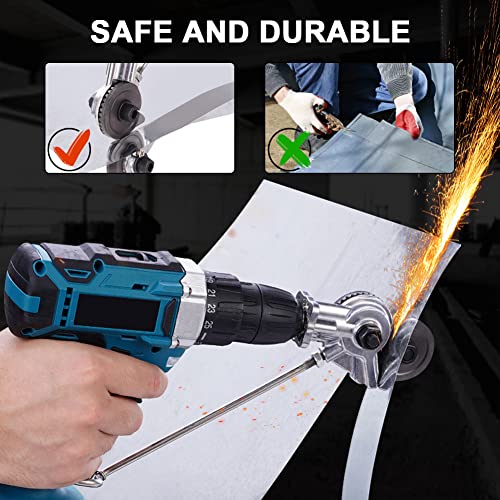 Electric Drill Plate Cutter, Metal Nibbler Drill Attachment, Double Headed Sheet Metal Cutter For Cutting Iron, White Sheet, Steel,Copper, Aluminum #TOP6