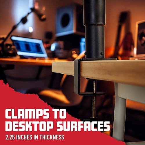 image for Gator Frameworks Desktop Clamp-On Studio Monitor and Speaker Stand wit