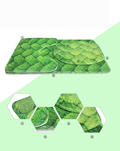 Chaqlin 3-teiliges Badezimmerteppichset, Strand, Seestern, Muscheln, Flanell-Badezimmerteppich, geformter Toilettendeckelbezug Modern Starfish-5 – Bild 8