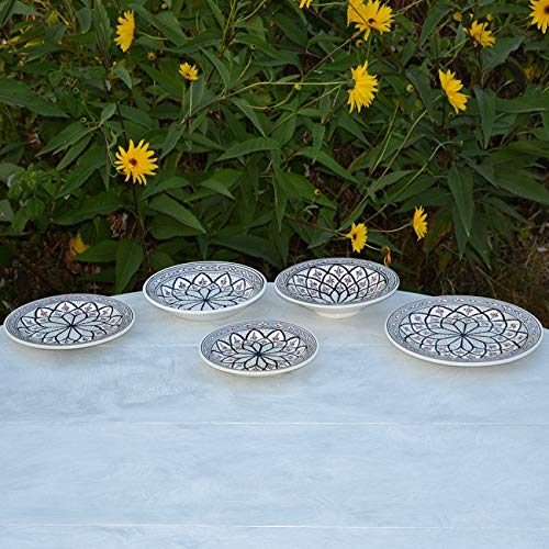 Bakir - Set di 6 piatti fondi, 24 cm, colore: blu