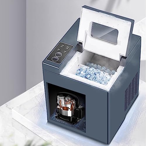 Fabricadora de hielo de sobremesa, 7 cubos listos en 8 minutos, máquina eléctrica para hacer hielo, ideal para hogar, cocina y oficina miniatura 3