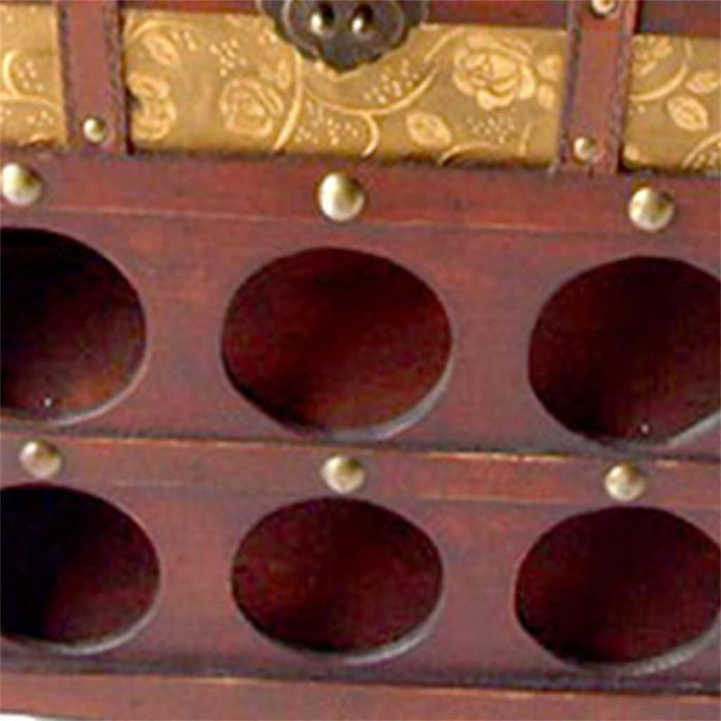 Red Wine Collection Rack Hand Dyed Box Type Wooden Chinese Polished Vintage