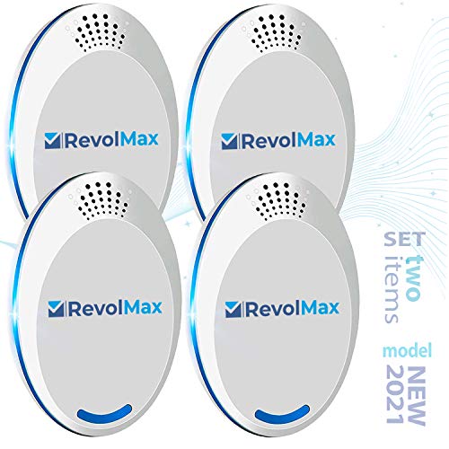 RX-1, 4Pack, Ultrasonic Pest Repeller Wall Plug-in, Most Effective Than Repellents - Get Rid of - Rodents, Squirrels, Mice, Rats, Bats, Roaches, Ants, Spiders, Bed Bugs, Ðœosquito, Insects, Fleas, Fly
