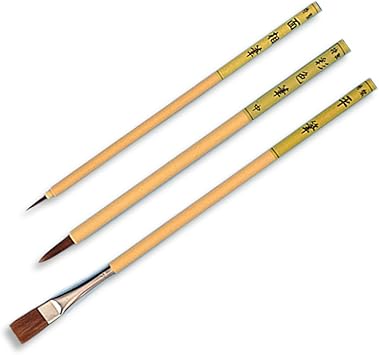 Amazon Co Jp デザイン筆 再生ポリスチレン軸 高級ナイロン筆 ３本セット ホビー