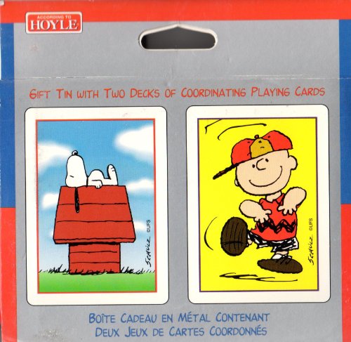 Peanuts 50Th Celebration Collector Tin With 2 Decks Of Playing Cards #TOP1