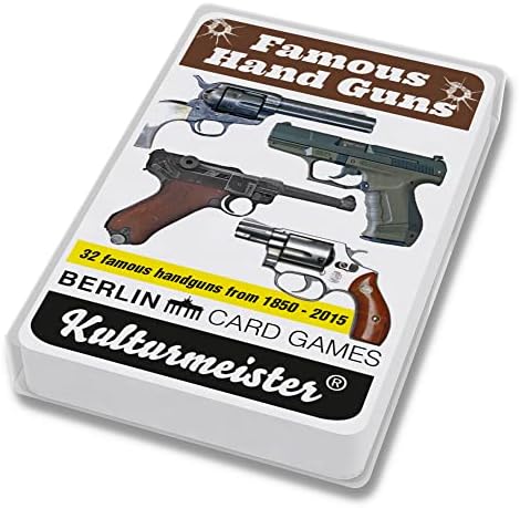 Kulturmeister Famous Hand Guns - Explore and Play 32 Guns in a Card Game!