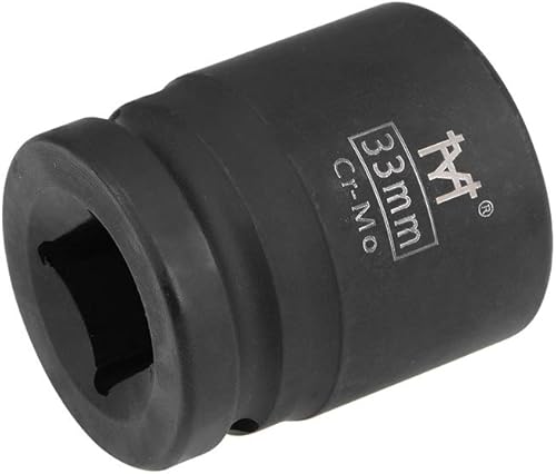 Miniatura 49 de uxcell 3/4 pulgadas de accionamiento por 1.417 in de zócalo de impacto poco profundo, acero de aleación Cr-Mo, 6 puntos, métrico