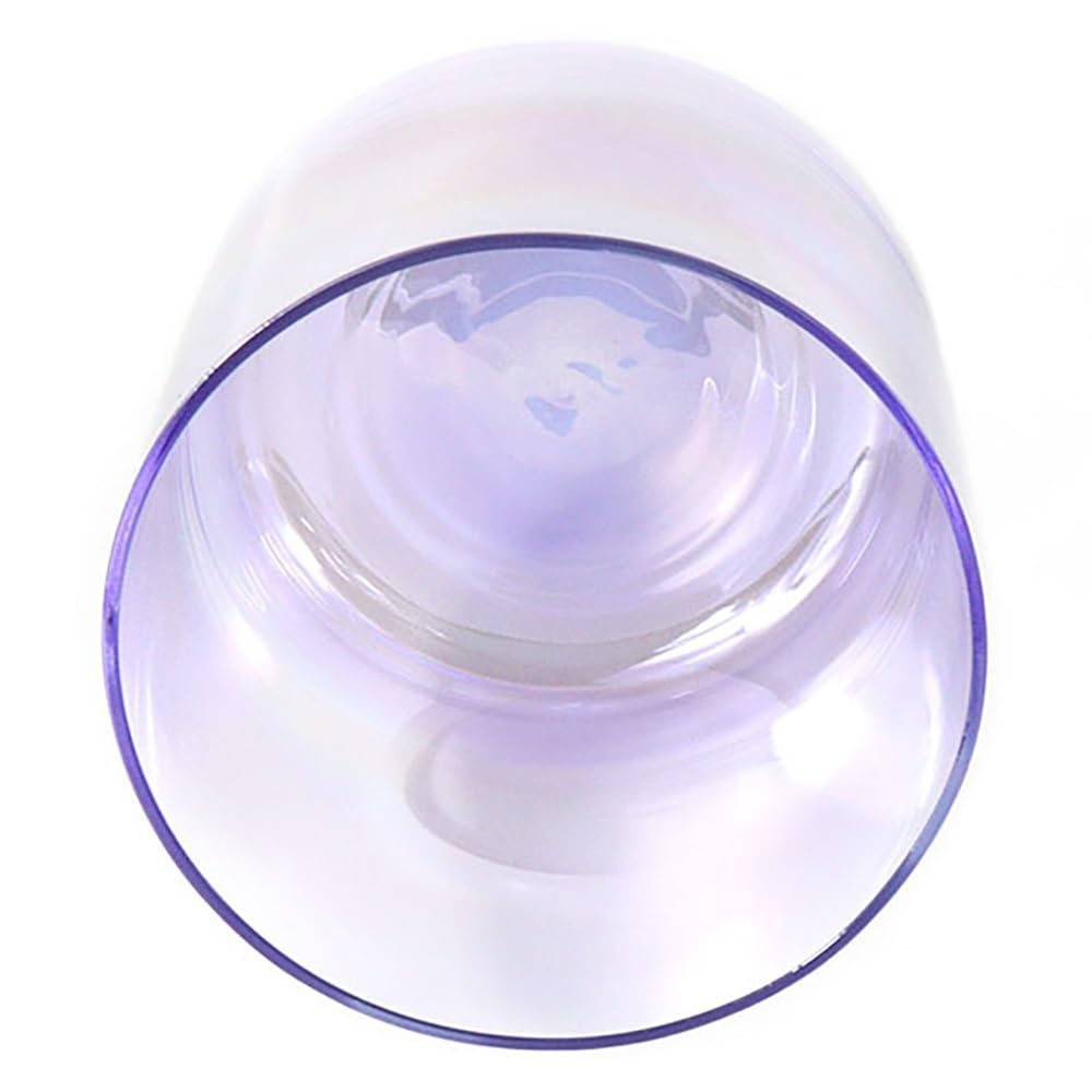 Kristall-Klangschalen-Set, 7 Zoll natürliche kosmische Lichtklangschale, 432 Hz Alchemie-Klangschale aus klarem Quarzkristall, for Klangheilung und Meditation, Gebet, Stressabbau(B Note)