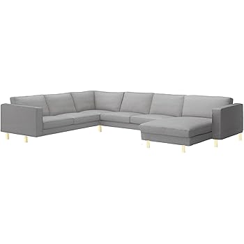 Light Gray The Karlstad Loveseat Sofa With Chaise Lounge Sectional Cover Replacement Is Custom Made For Ikea Karlstad Slipcovers Sofa Cover Only Two Seat Sofa Renewal Sofa Slipcovers