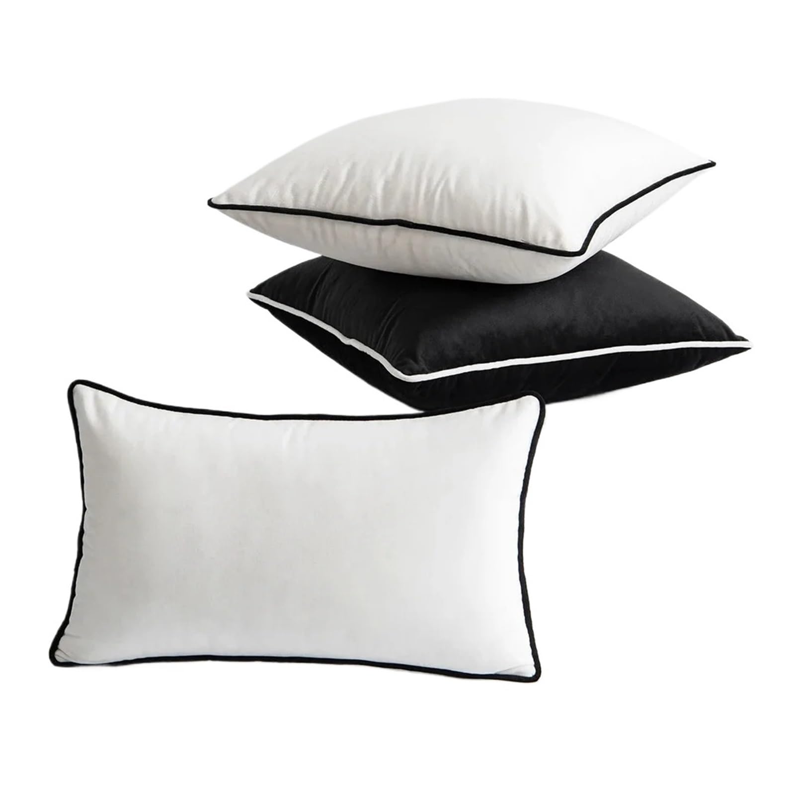 1 pezzo di copertura del cuscino decorativo quadrato cuscini federa, compatibile for divano tenda Sunbrella(White,600mm*600mm)