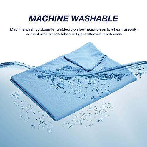 Image of EXQ Home Weighted Blanket Cover 41x60-Twin Size Premium Soft Duvet Cover for Kids Weighted Blanket with Zipper,Machine Washable for Hot Sleeper in Summer(Blue,Duvet Cover Only)