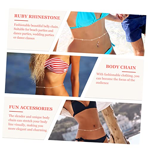 Alloy Waist Belt for Women Elegant Beach Waist Chain with Bead Design for Parties and Dance Classes Versatile Body Chain Jewelry for Summer and Special Occasions2