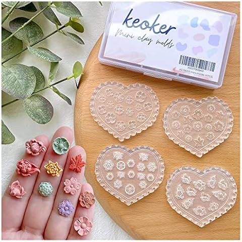 KEOKER Flower Polymer Clay Molds Set Cover
