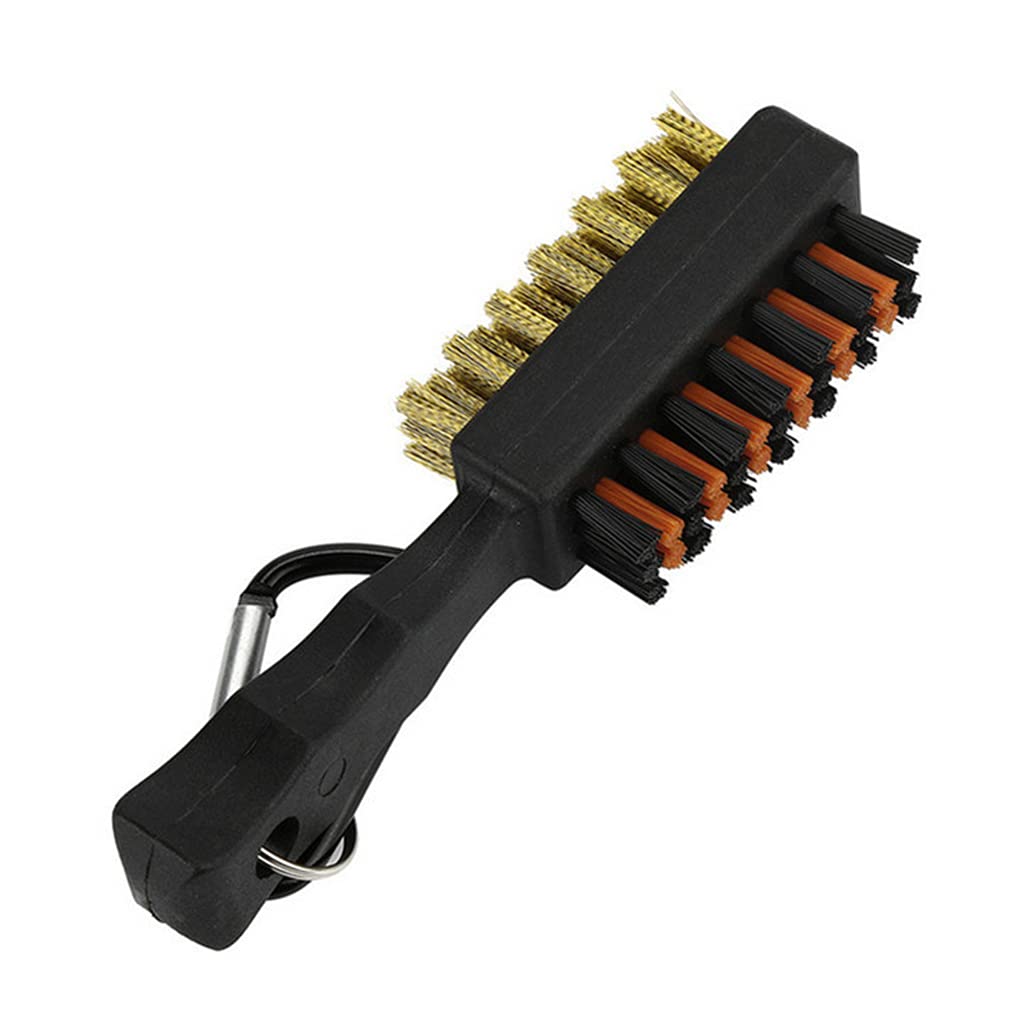 Double Side Golf Brass + Nylon Club for Head Cleaner Brush Cleaning Tool Kit with Hanger Accessories&pr