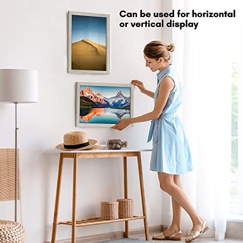 Americanflat MW1218DWOOD 12X18 Poster Frame With Shatter-Resistant Glass - Gallery Style Frame With Engineered Wood - Signature Collection - Photo Frame For Wall Display - Driftwood thumb #5