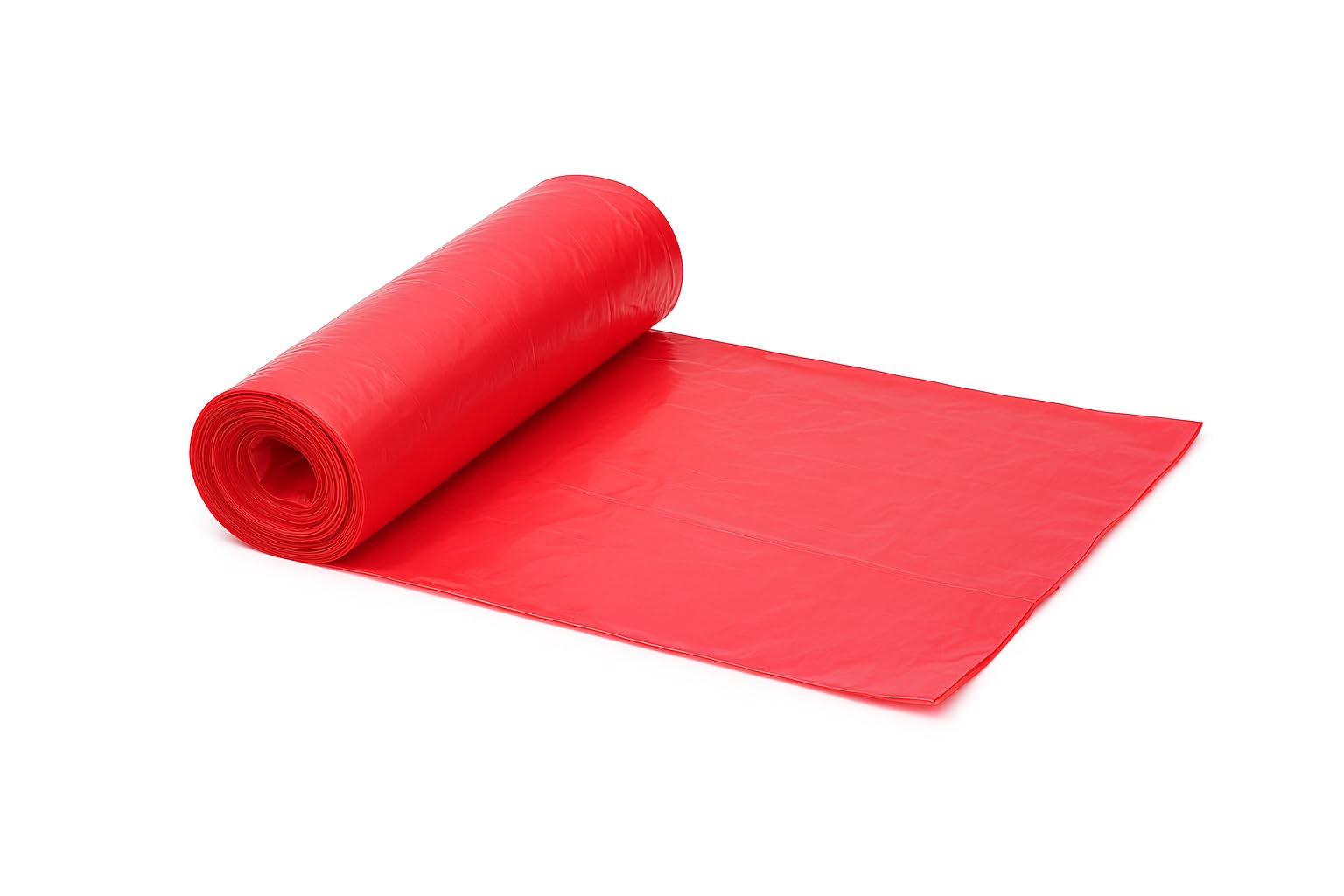 Rollos de bolsas de basura roja 100L (85x105 cm) - Galga150 (Extra Fuerte) ecológicas y compostables – 25 bolsas por rollo