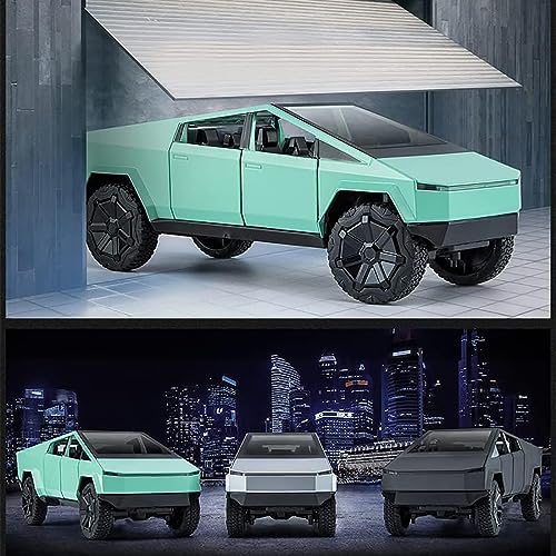 Image of 124 Cyber Truck Toy Car for Kids Diecast Model Cars Pullback Openable Door Sound Ligh