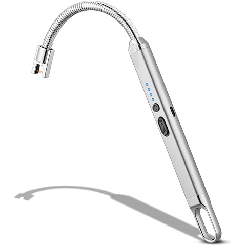 MEIRUBY Electric Candle Lighter, Birthday Christmas Stocking Stuffers Gifts for Women Mom Men Wife Sister, USB Arc Rechargeable Windproof Long Lighter for Candle BBQ Housewarming Gift Idals