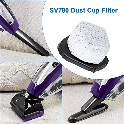 Leadaybetter 6 Pack Dust Cup Filters Replacement For Shark Cordless Handheld Vacuum Sv780 Sv75Z Sv728N Sv726N, Replacement Part# Xf769, Xsb726N #TOP5