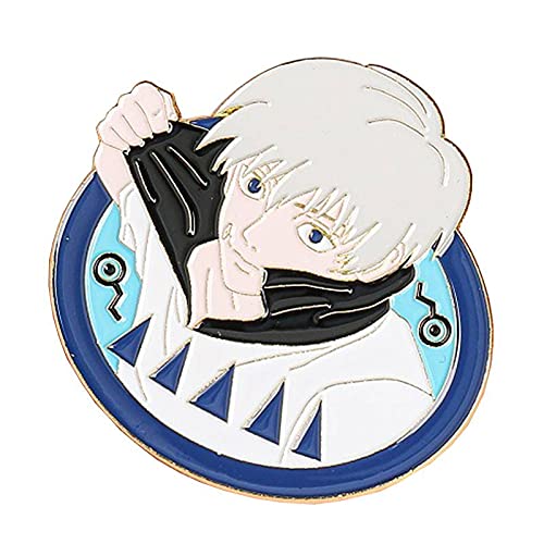 呪術廻戦 虎杖 悠仁/伏黑 惠/釘崎 野薔薇/五条 悟/两面宿傩/禅院真希/狗卷棘/胖达/乙骨忧太/秤/伊地知洁高/家入硝子/夜蛾正道/Jujutsu Kaisen/いたどり ゆうじ/ふしぐろ めぐみ/くぎさき のばら/ごじょう さとる ブローチピンセット 1個 可愛いブローチ キュートな漫画ピン バックパック用 衣類 バッグ ジャケット 帽子 ジュエリー DIYアクセサリー