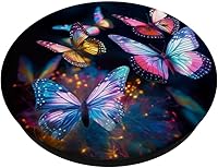 Vista 2 de PopSockets PopGrip intercambiables de mariposas azules de colores brillantes