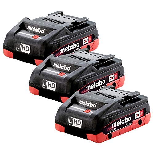 Metabo 625367000 18v LiHD 4.0Ah Battery Pack Of 3