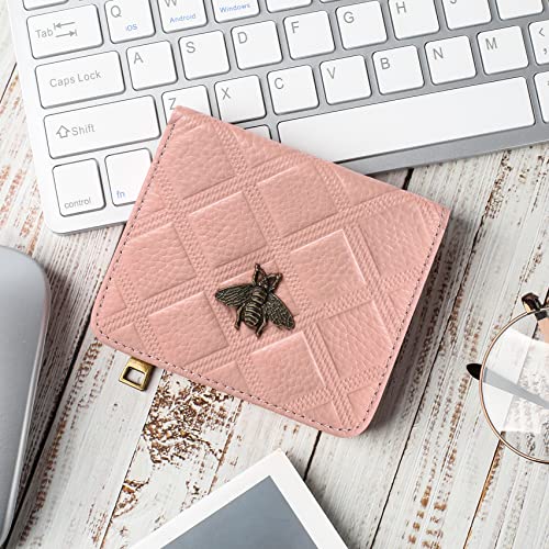 Image of Womens Wallet RFID Blocking Small Compact Bifold Genuine Leather Pocket Wallet Mini Wallets for Women Ladies Purse