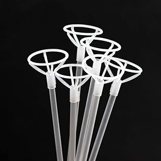 Balloon Sticks with Cups 30 Packs,16inch Long Clear Bobo Balloon Holder for Wedding Birthday,Party,Anniversary,Baby Shower(Clear)