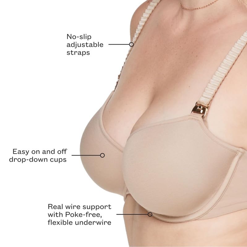 ThirdLove Classic Nursing Bra, Comfortable Maternity Bra, Drop-Down Cups for Breastfeeding & Pumping, Nursing Bras for Women