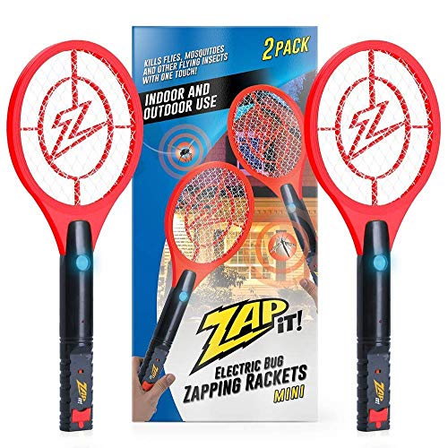 Zap It Bug Zapper Rechargeable Bug Zapper Racket, 4,000 Volt, USB Charging Cable, 2 Pack
