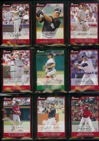 2006 Bowman Baseball Cards Set (220 cards including 20 Major League Rookie Cards plus Derek Jeter, Alex Rodriguez, Albert Pujols, Barry Bonds, Ichiro Suzuki and more)