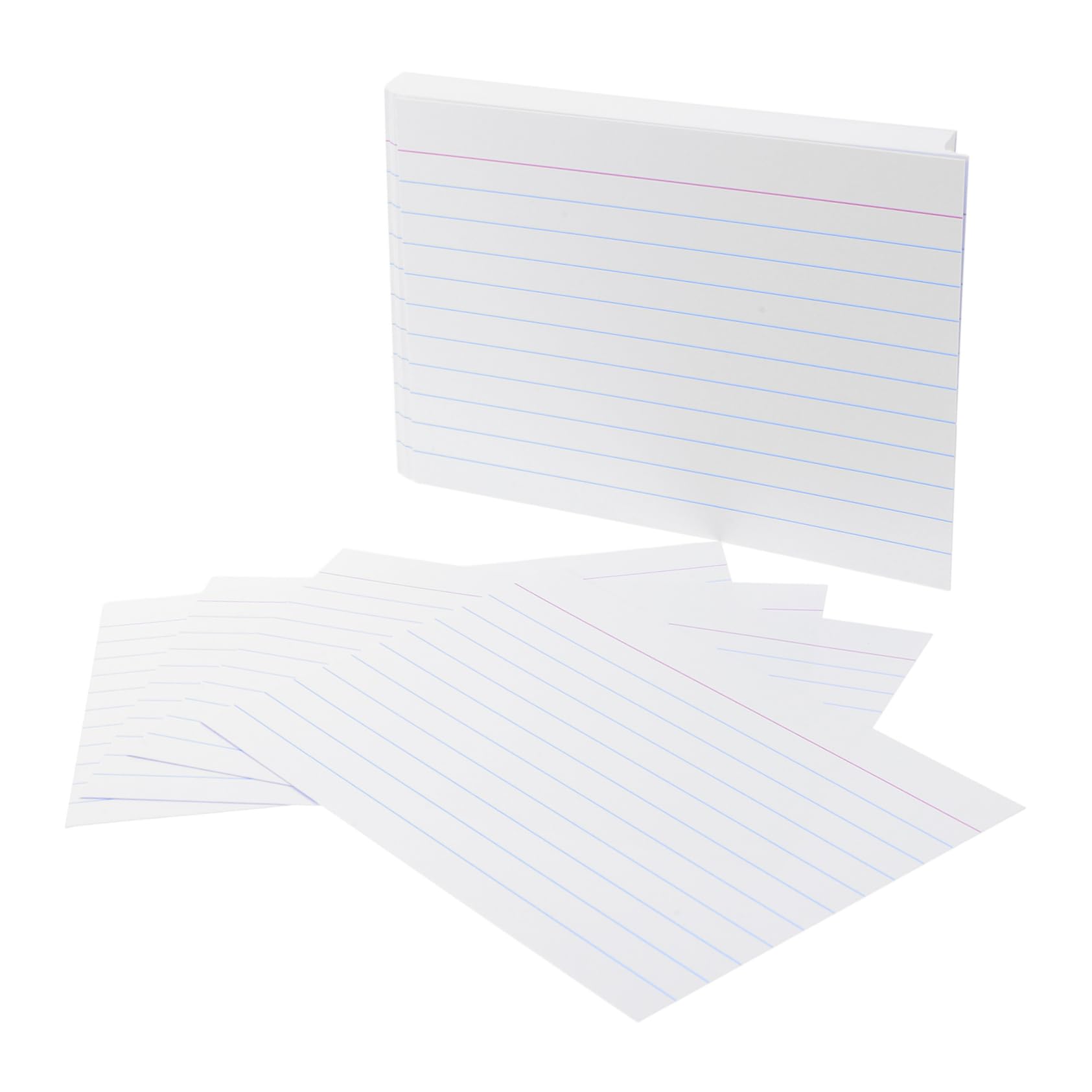 200 Linierte Karteikarten Din A6 aus Papier in Weiß Horizontale Lernkarten mit Glatter Schreibfläche für Schulische Bildungsaktivitäten und Notizen