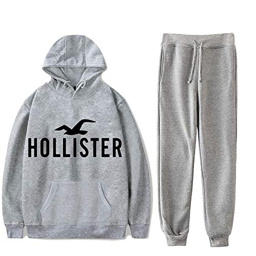 N-R Men's Athletic Jogging Suits Casual Sport Tracksuits Hoodie and Pants Sets Sweatsuit (Grey,M)