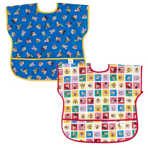 Bumkins Bibs for Girl or Boy, Baby, Toddler and Kids, Essential Must Have for Mess Free Eating, Disney Mickey and Friends