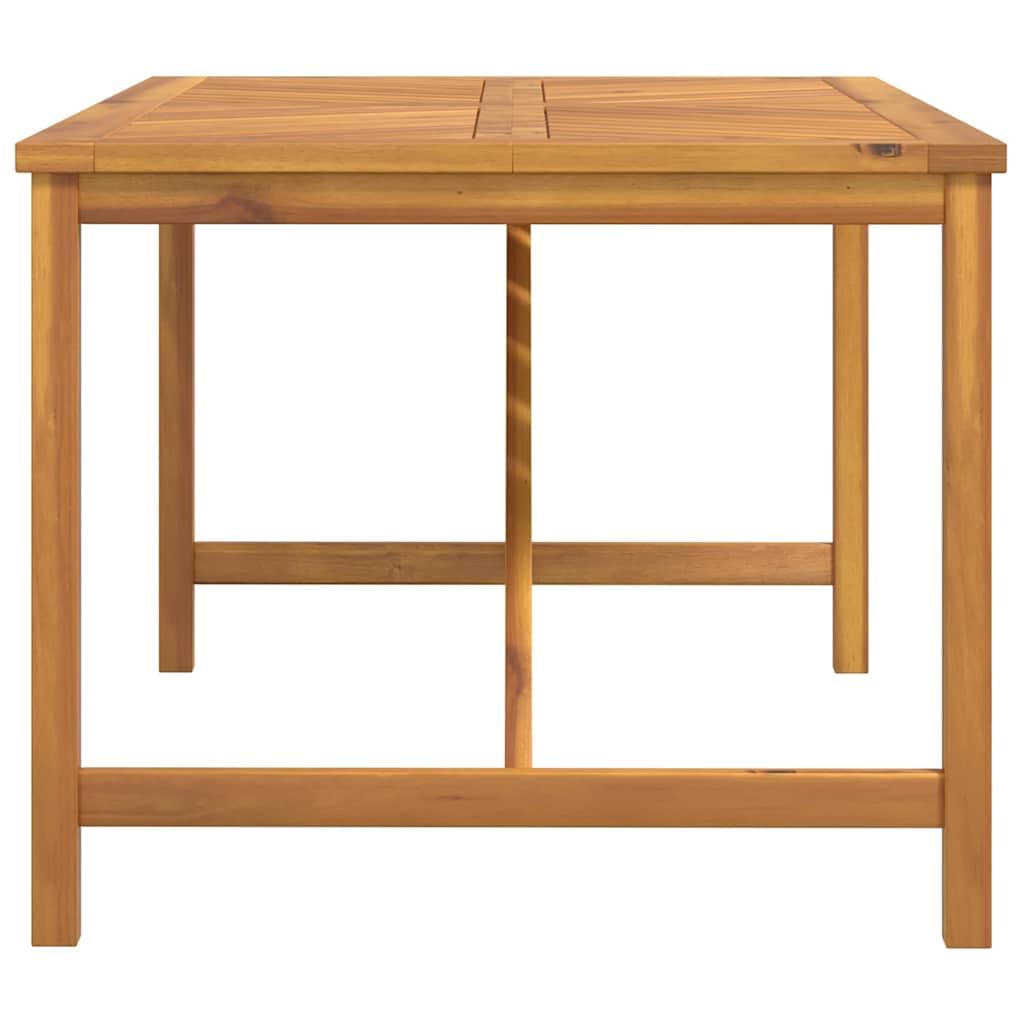Stół ogrodowy 150 x 90 x 74 cm, lite drewno akacjowe z wzorem w jodełkę, stabilna rama drewniana, wytrzymały blat stołu do jedzenia i napojów, elegancki mebel outdoorowy na taras