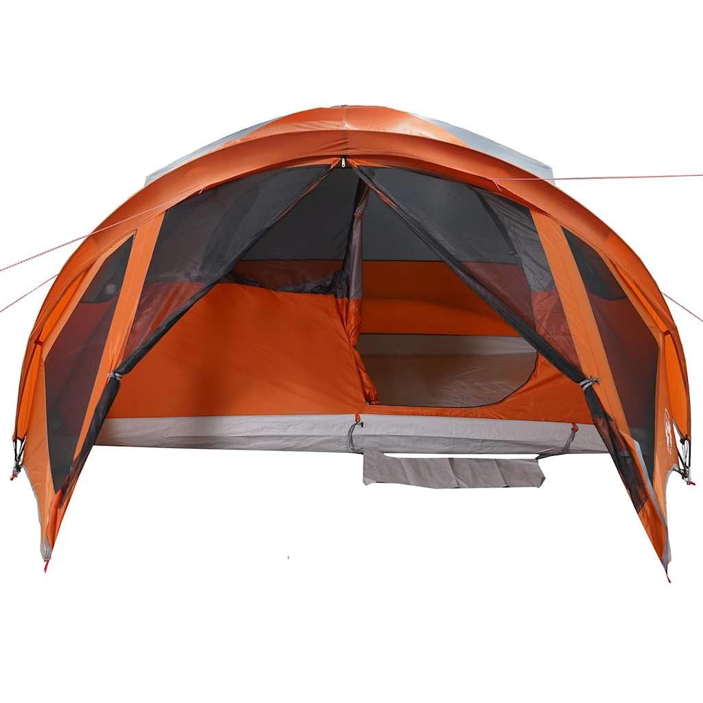 Solivagant Tente familiale Tunnel 6 Personnes Gris et Orange imperméable,(9.41 KG)