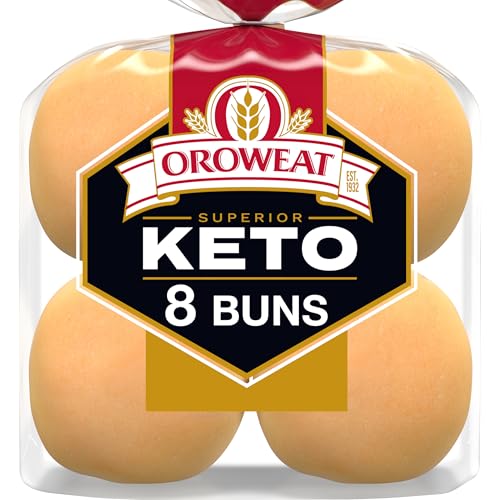 Oroweat Superior Keto Plain Hamburger Buns, 8 count, (1.5 oz...
