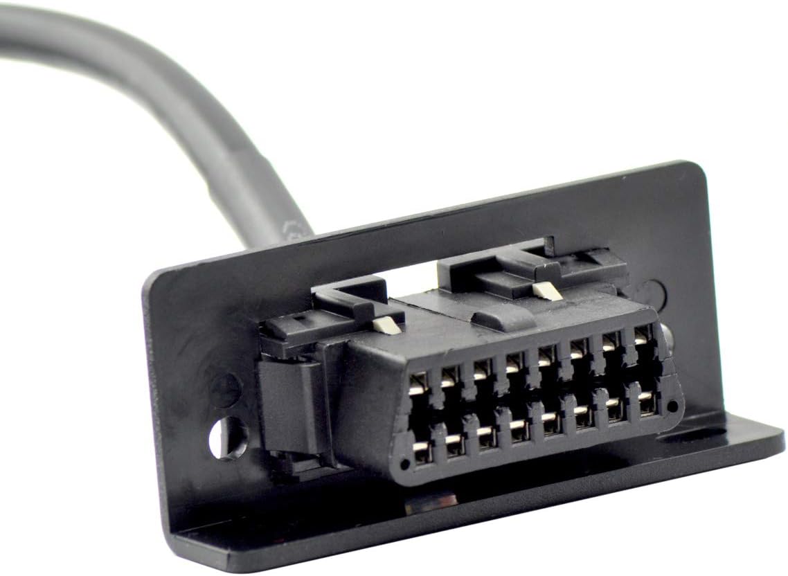 Pack of 5 iKKEGOL OBD2 OBD II Full 16 Pin Splitter Y Open Cable J1962 1 Male to 2 Female Connector Underdash Mount Bracket for Diagnostic DIY Extension Adapter 50cm/20