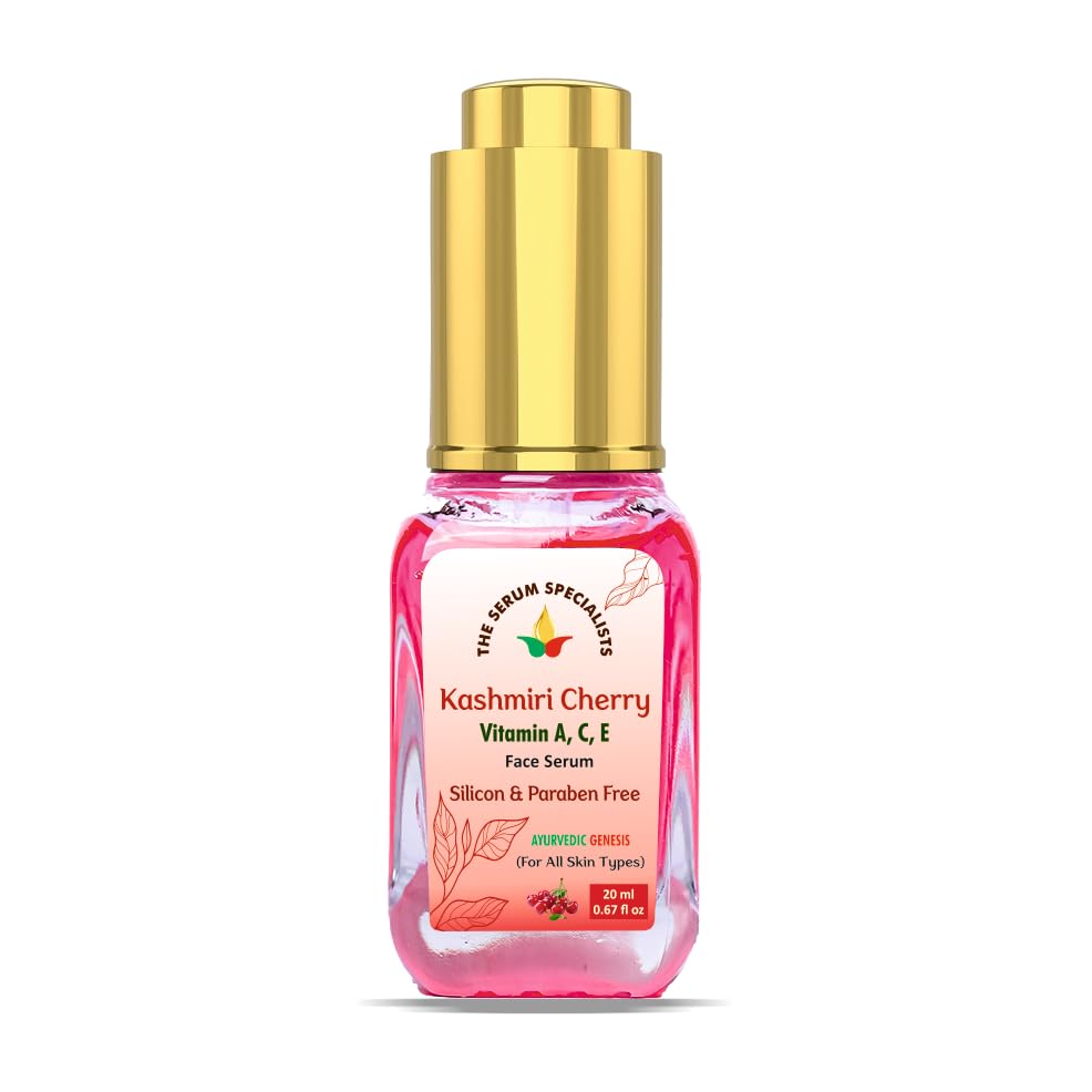 Image of Kashmiri Cherry Vitamin A, C, E - Brightening & Anti-Aging | Infused with Kashmiri Cherry Extract | Restores Luminosity & Fights Signs of Aging | For All Skin Types | 20ml