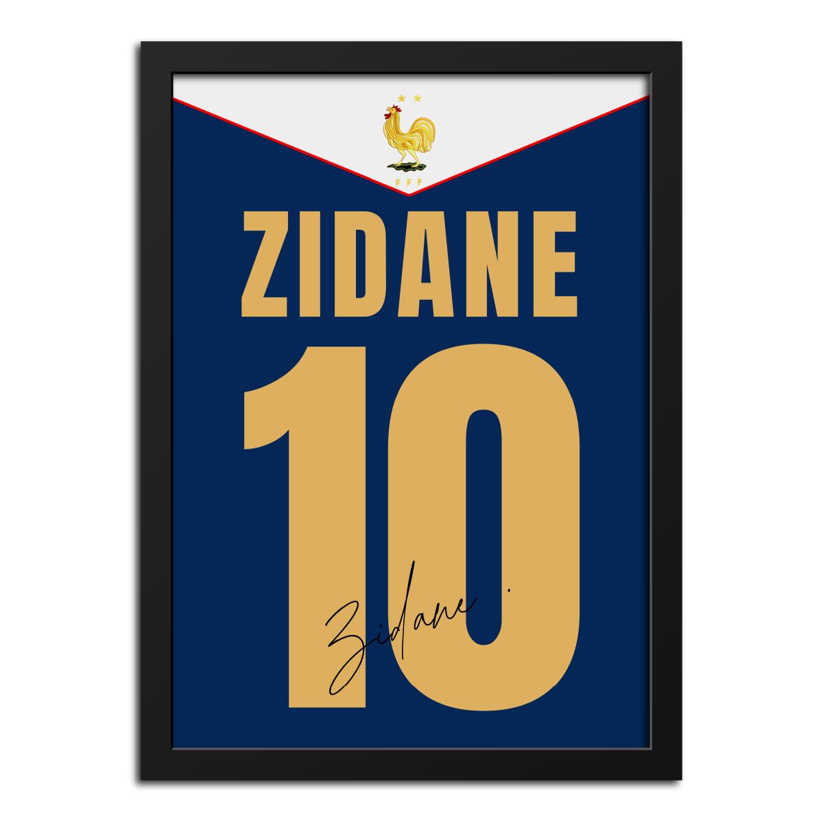 inspire TA Zinedine Zidane France Jersey World Cup 2026 Poster Framed Laminated Poster Wall Hanging Wooden Photo Frames 12 X 9 Inches-image-20