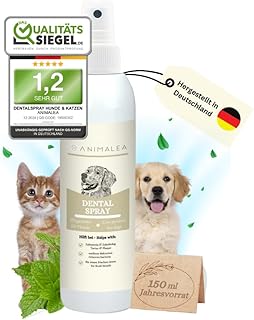 Animalea Very Good 12/24 Dental Spray for Dogs & Cats 150 ml Annual Supply 100% Natural, Effective Against Tartar, Bad Breath for Teeth Cleaning, Fresh Breath product image