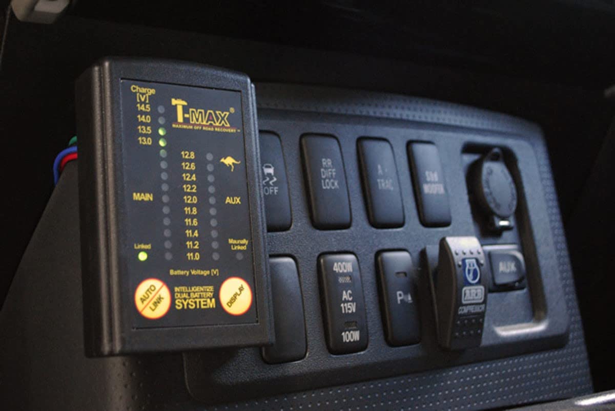 T-Max DBS02 Doppelbatterie Schaltsystem mit Digitalanzeige