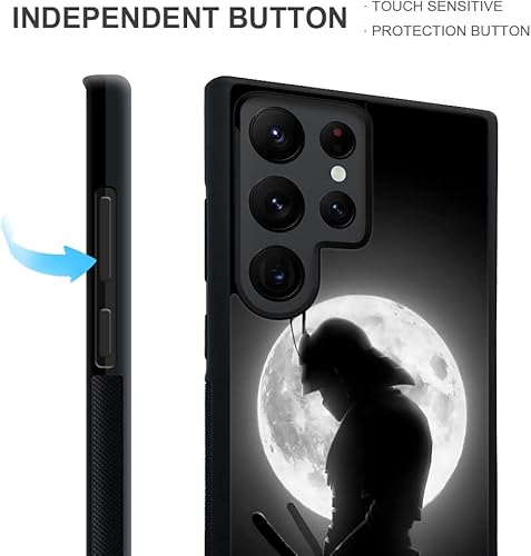 Miniatura 3 de TnXee Funda compatible con Samsung Galaxy S22 Ultra, Moon Samurai funda protectora antideslizante y a prueba de golpes para niñoniña, goma de