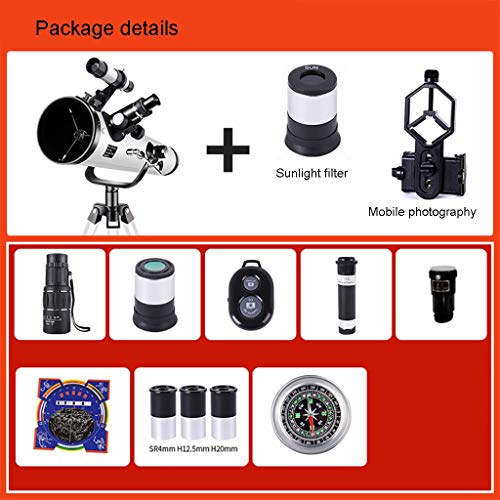 Telescopio Refractor Portátil con Trípode para Astronomía miniatura 2
