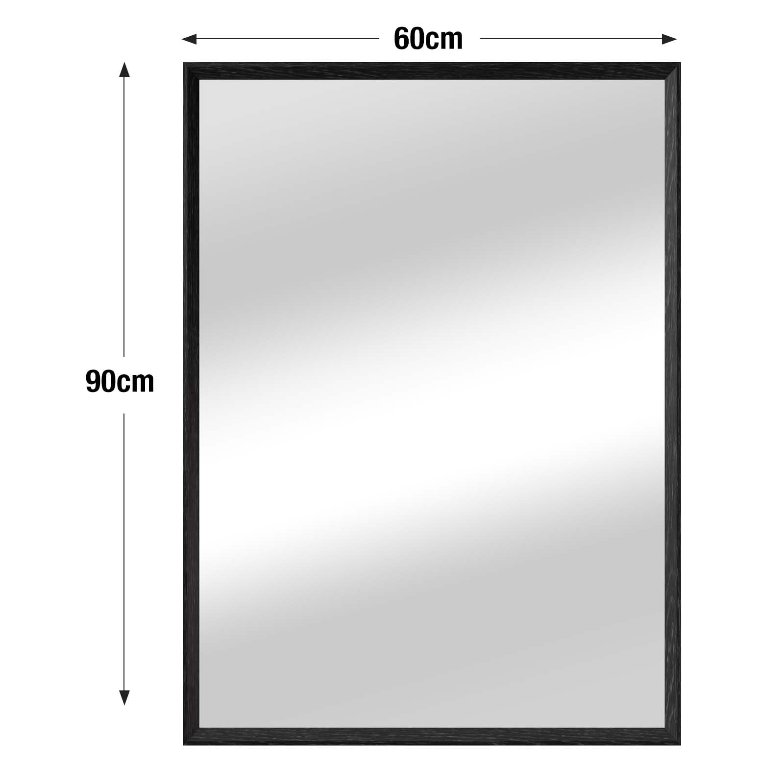 COSTWAY Specchio da Parete 110 x 38 cm, Specchio Rettangolare Montato a