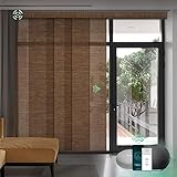Yoolax Costom smart panel track blinds,motorized sliding panel blinds works with Alexa,fabric blackout vertical blinds for glass doors.hanging room divider,patio doors,sliding door blinds,closet doors